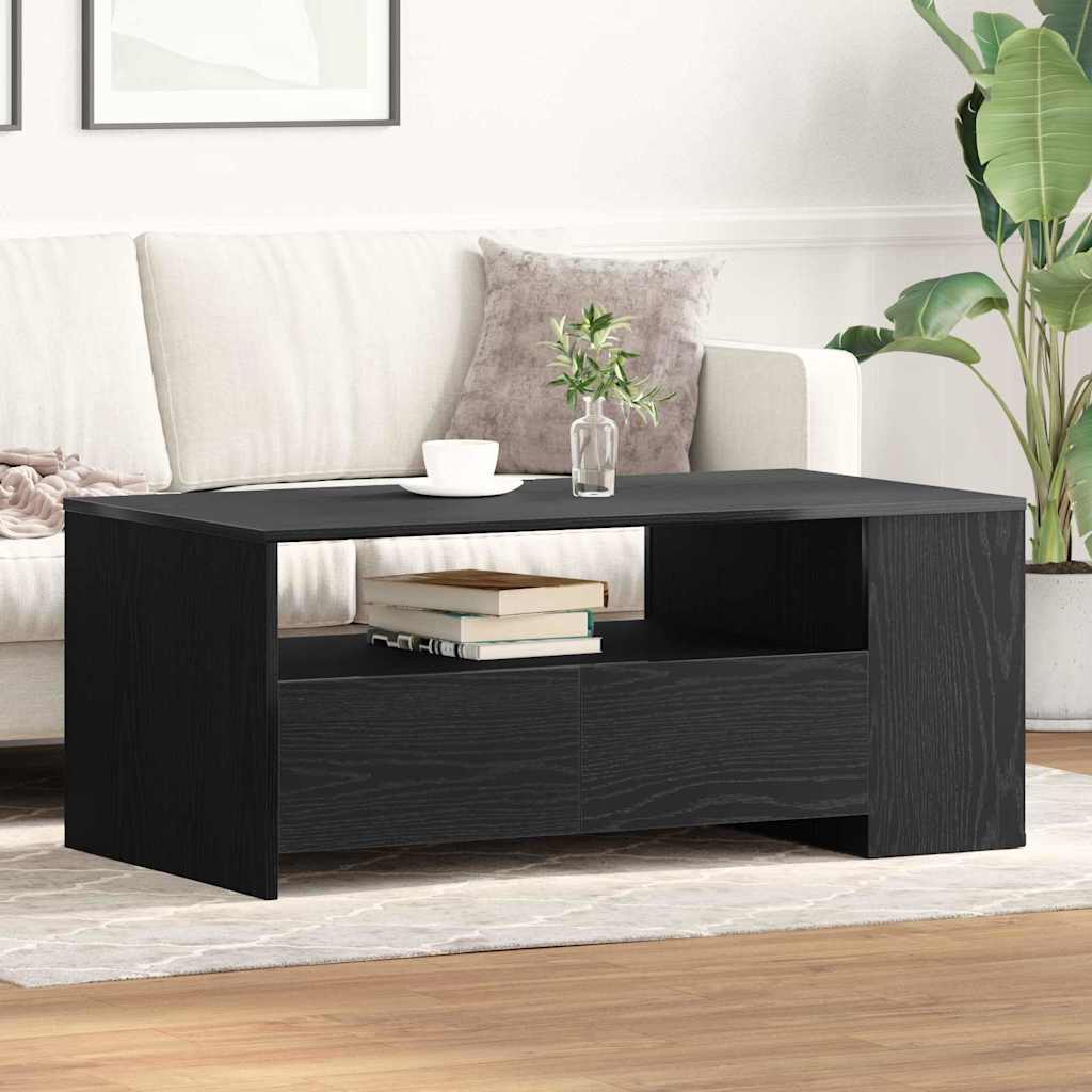 Coffee Table Black Oak Look 102 x 55 x 43.5 cm