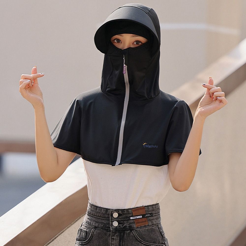Face Mask Hat Fisherman Cap Climbing Neck Flap Cap Protection Face Cap Cycling Sun Hat Ice Silk