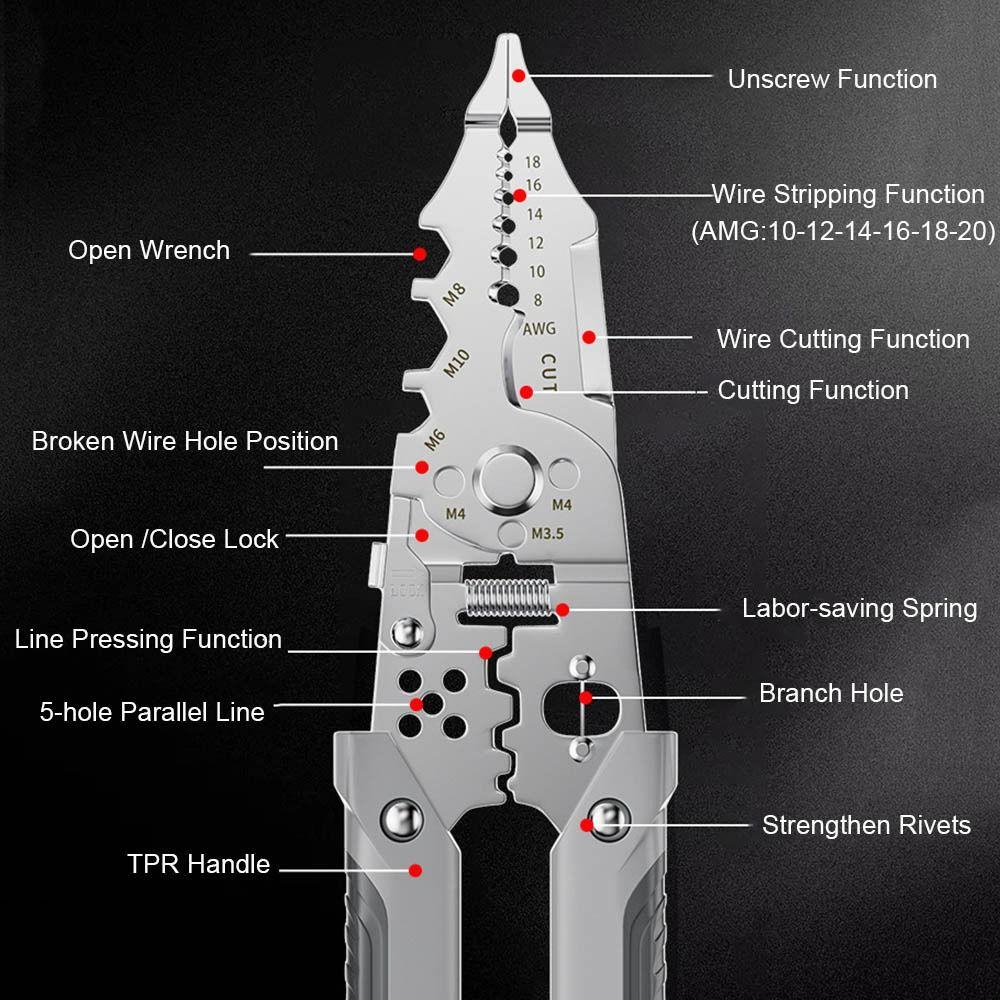 Многофункциональный инструмент для зачистки проводов 21 в 1, ручной инструмент для клемм, новый автоматический инструмент для зачистки проводов