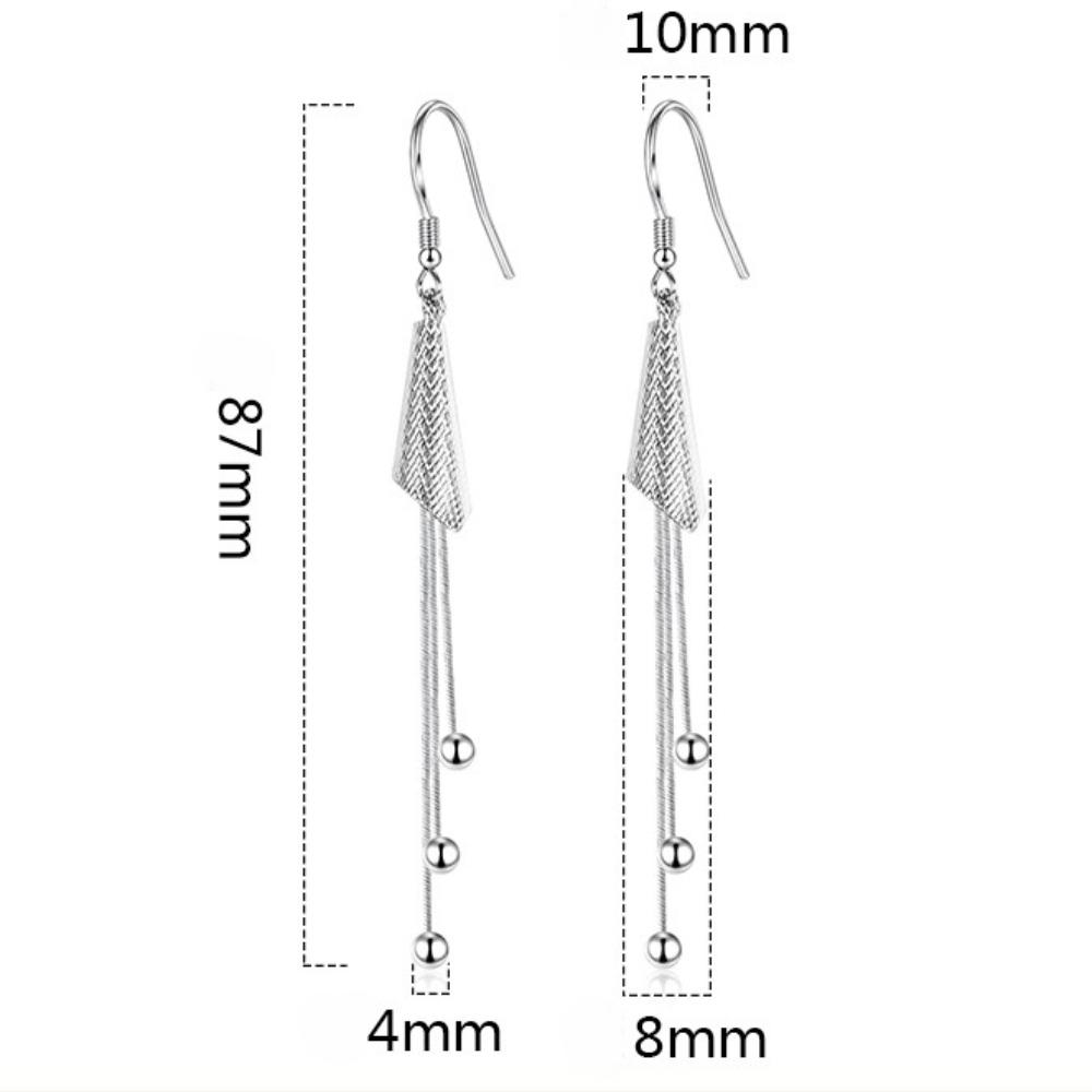 Женская корейская мода, милые, элегантные, посеребренные 925 пробы, антиаллергенные, простые, с крючком для перезвона ветра, висячие серьги, женские серьги с кисточками, колокольчик, украшения для ушей, рождественский подарок