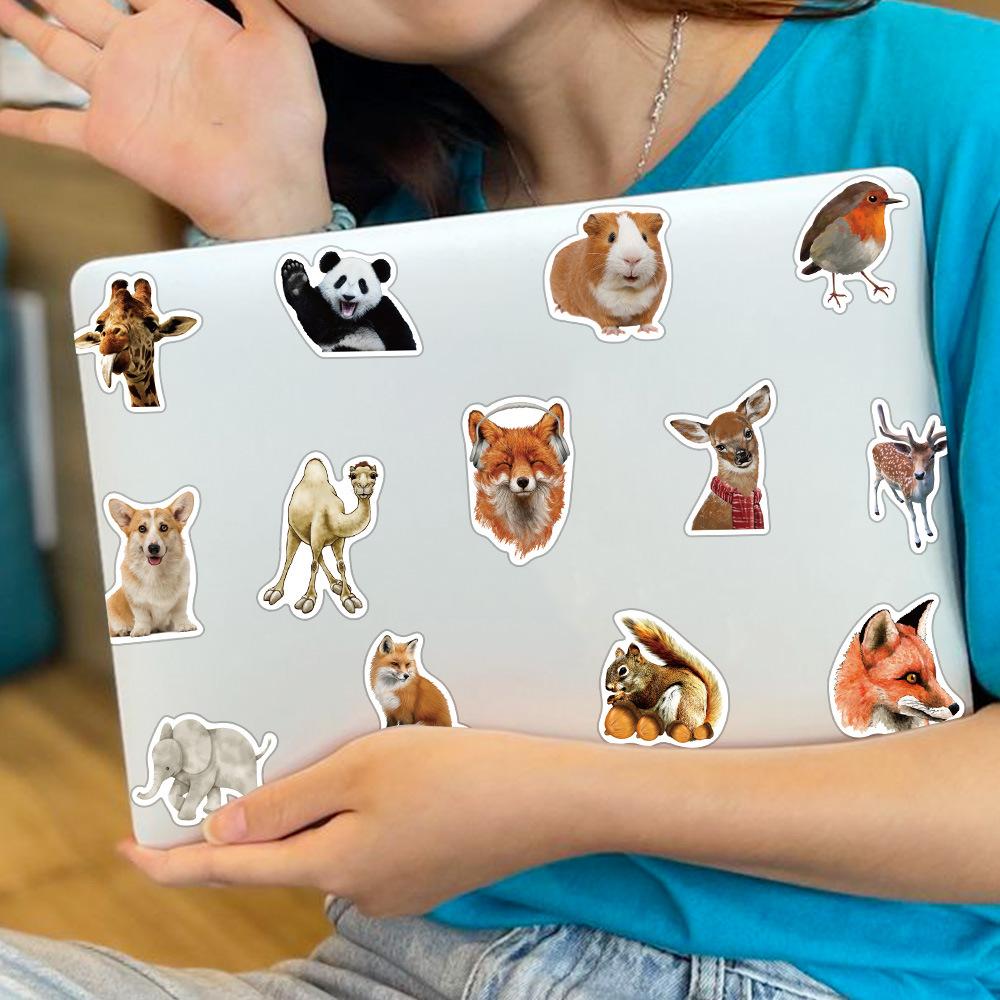 Водонепроницаемые наклейки с реалистичными граффити в виде животных — набор из 50 шт. для багажа, телефона и бутылки с водой