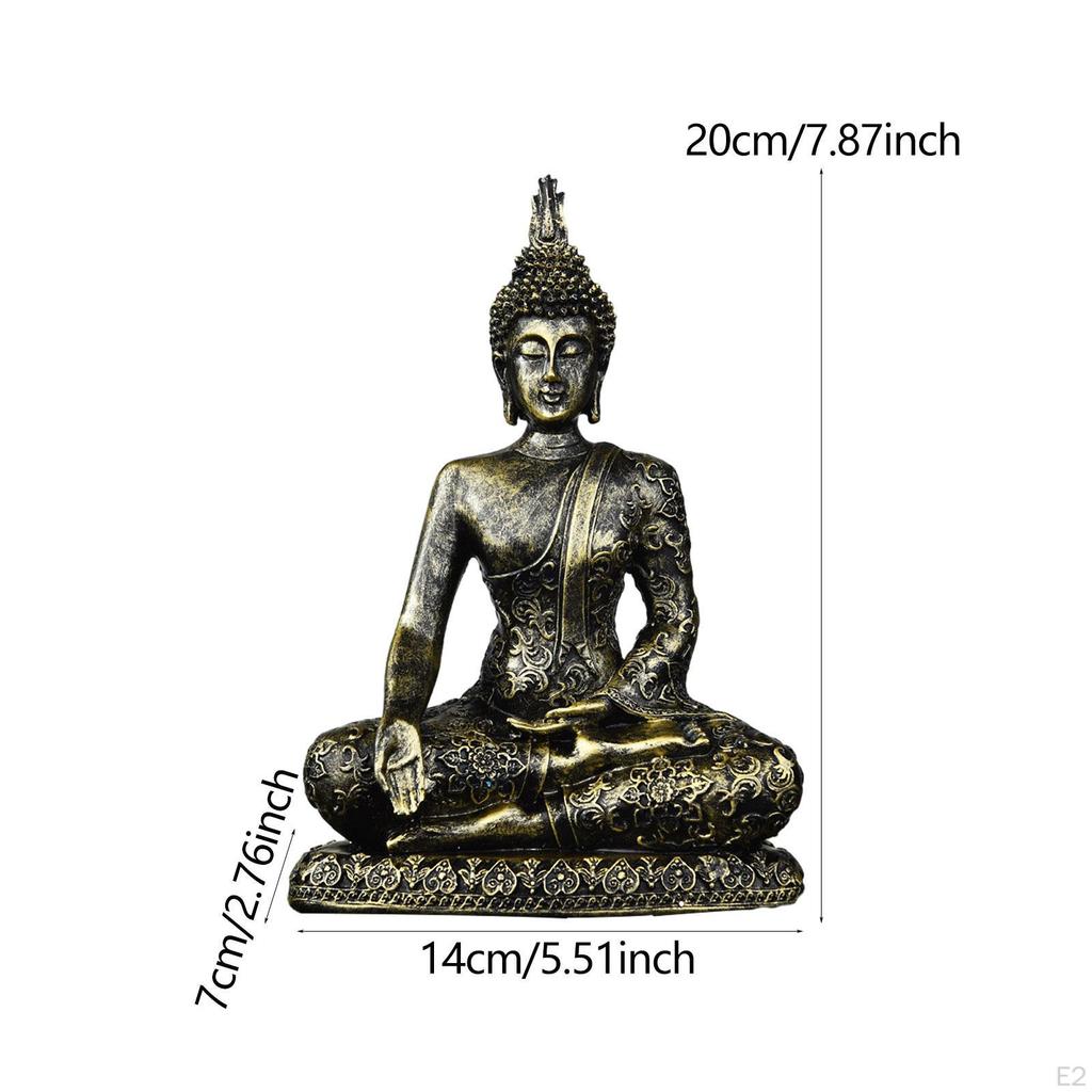 Статуэтка Будды из смолы, Сидящая фигурка, Домашний декор, Декоративная скульптура, Офис