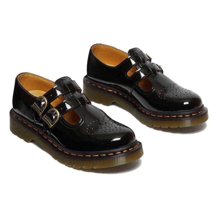 Dr. Martens Кожаные туфли-балетки с регулируемой пряжкой, женские, черные 12916002