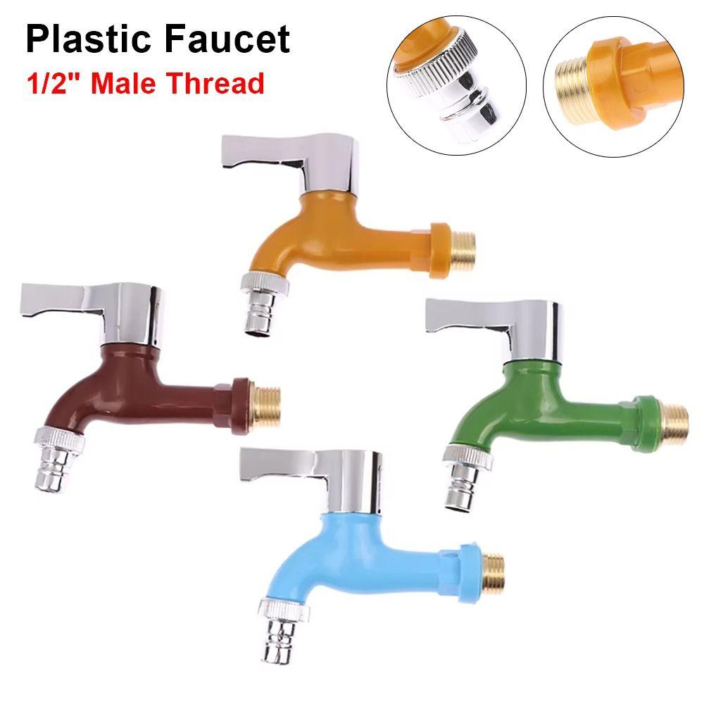 1Pcs 1/2" Male Washing Machine Faucet Wall Mounted Water Hose Quick Connector Garden Balcony