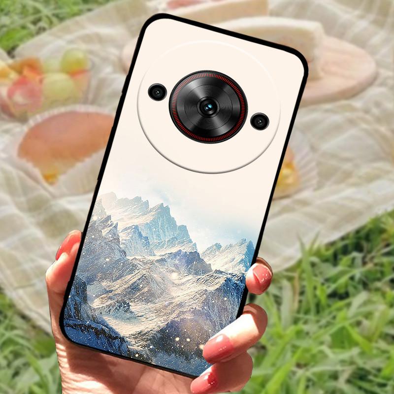 Чехол-бампер для ZTE Nubia Focus 5G, силиконовый, мягкий, с рисунком мрамора, черный, защитный