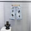 Vintage Washed Denim Shorts With Metal Accents Unisex Straight Fit Punk Style Cotton Blend