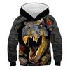 2025 Boys Girls Dinosaur Hoodies Cartoon Animal Cool Sweatshirts Autumn Kids Jurassic World Clothes Hot Selling Shirts Tops 4-14 Year Old