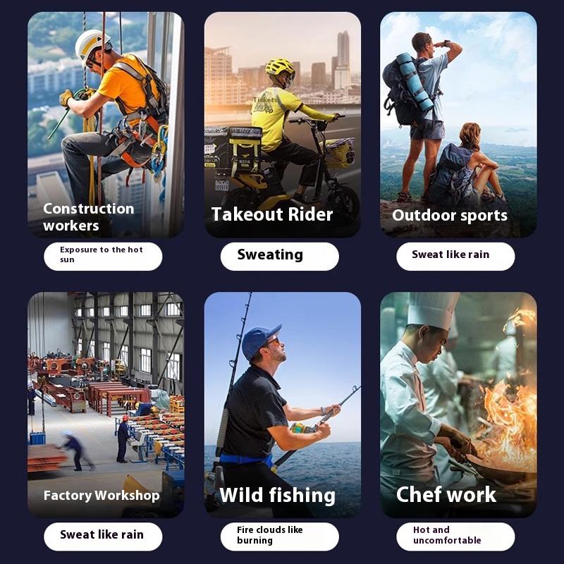 Waist Clip Fan Portable Fan USB High Speed Wearable Fan Rechargeable Battery Power New Outdoor Travel Work Cooling Fan 2025