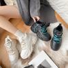 Август женские высокие кроссовки-папы 2025 зима новый колледж стиль бархатная платформа повседневные спортивные беговые кроссовки
