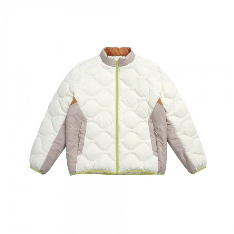 90 White Duck Down Waterproof Color Block Stand Collar Puffer Jacket Men Women Daily Sports Casual