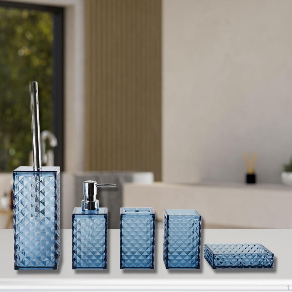 Набор из 5 предметов для ванной комнаты: мыльница, декор, современный, практичный, для дома, квартиры