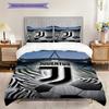 Juventus Zebra Soccer Passion Bedding (1 * duvet cover + 2 * pillowcase, without core) Duvet cover and pillowcase Bedding set Soft and comfortable