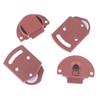 2 Pairs Vintage Style Abs Wheel Single Pulley Furniture Sliding Door Roller Set
