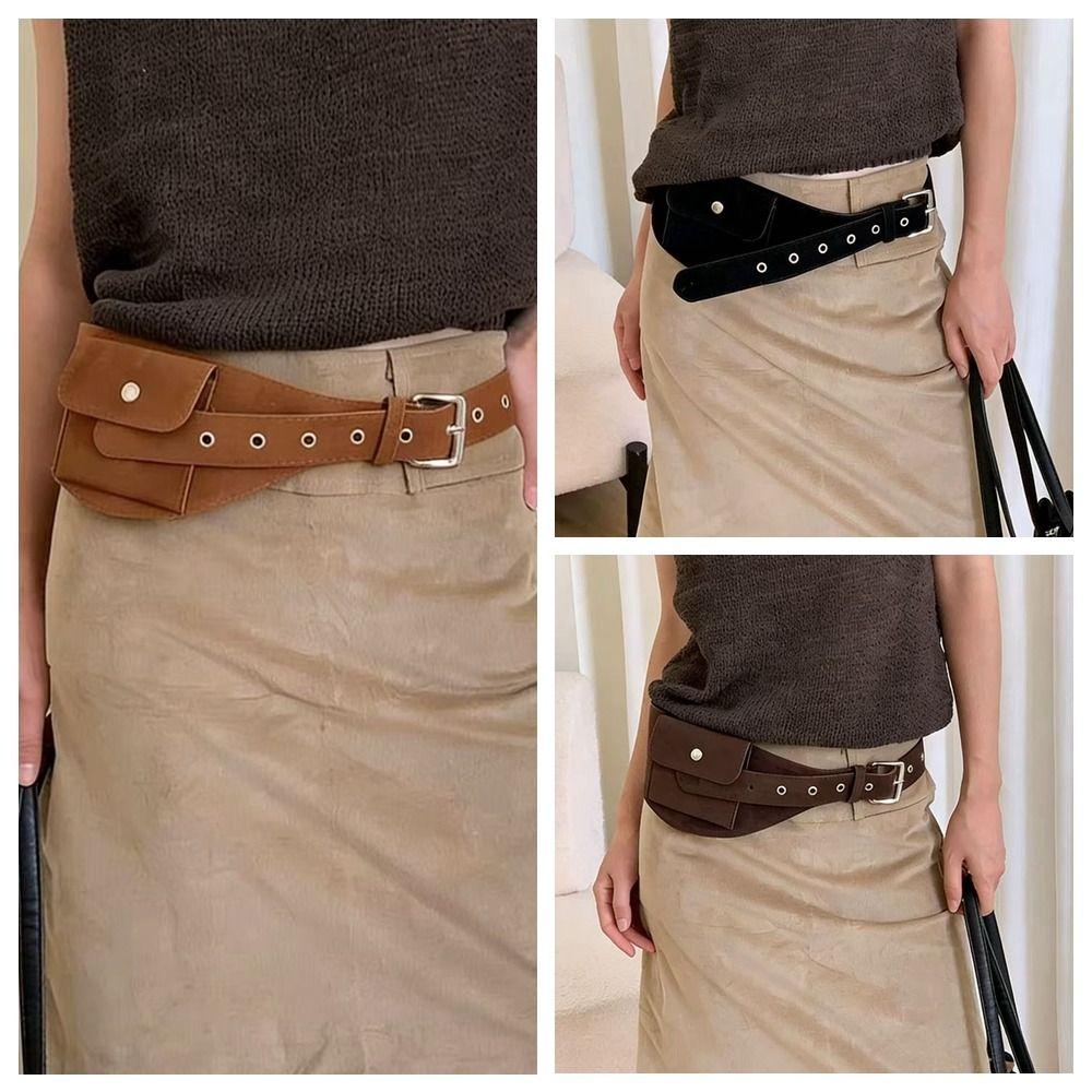 PU Belt Waist Bag Wide Waist Packs Fashion Women Belt Bag Outdoor