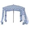 Beach Cabana, 1.83 x 1.83 m Beach Canopy with Side Wall, UPF 50+ Protection Easy Setup Cabana Tent with Sand Pockets, Large Outdoor Portable Shade,