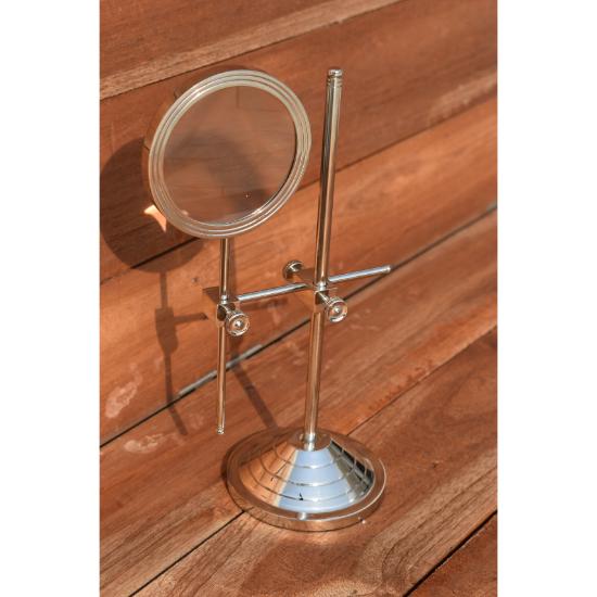 Vintage Brass Desktop Jewellers Magnifying Glass with Adjustable Stand Magnifier, Anniversary Gift, Office Gift, , Father's Gift, Boss Gift,