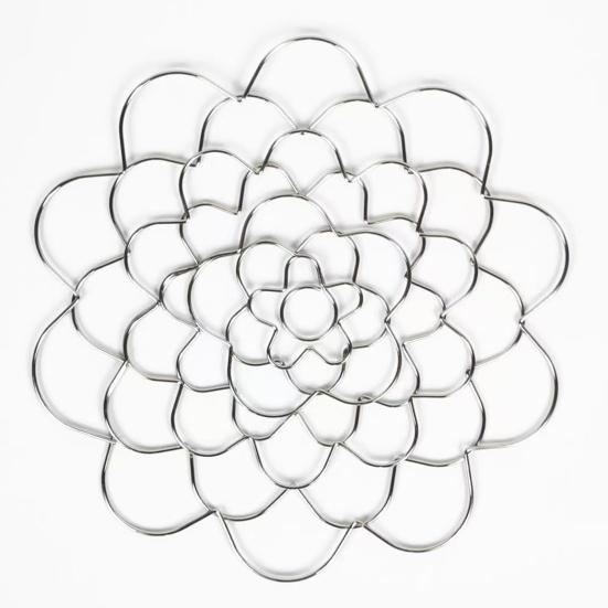 3 Pcs Stainless Steel Flower Grid 4/5/6 Inch Floral Arranging Tool Reusable Wire Flower Frog Grid for Easy Flower Arrangement