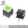 5/10Pcs 6*6mm Through Hole Micro Push Button Tactile Momentary Switch With LED Green Yellow Red White Blue 6*6 6X6