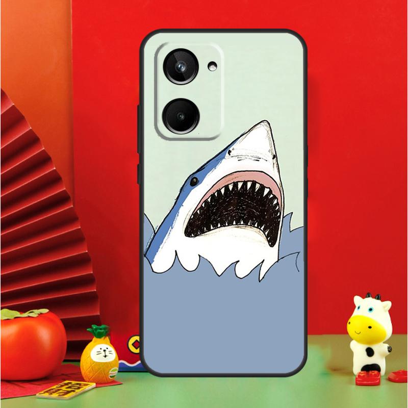 Мультяшная акула для Realme GT6 GT7 15 Pro 10 11 12 13 14 Pro Plus C65 C67 C63 C61 C55 C51 C53 C35 C75 Чехол