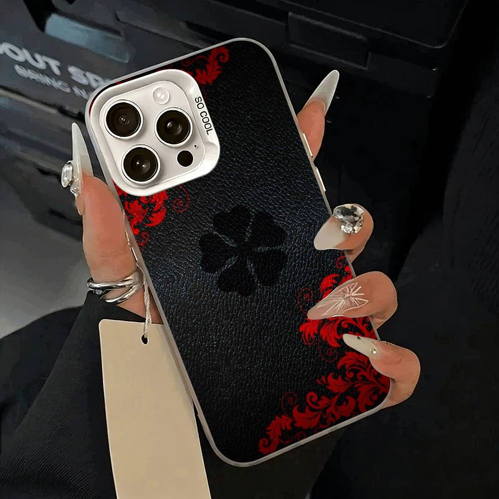 C-Clover Asta B-Black Чехол для телефона iPhone 11 12 13 14 15 16 Pro Max Plus белый Серебристый Чехол для телефона