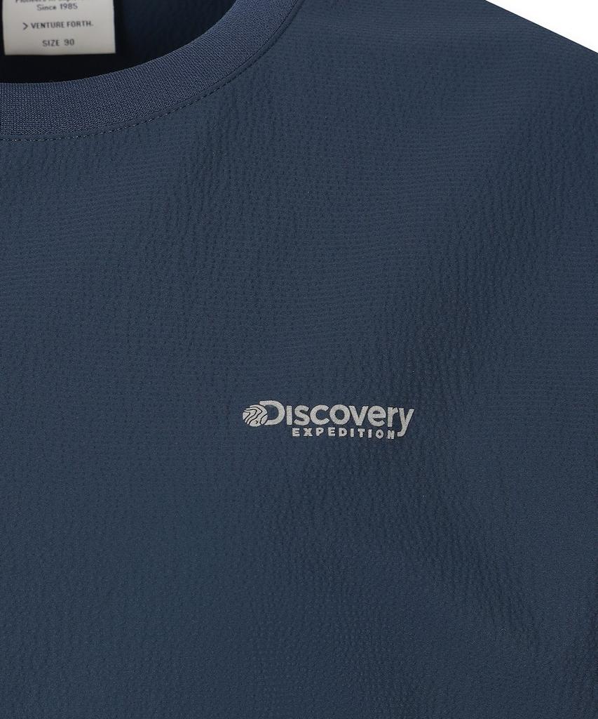 Женская тканая футболка с коротким рукавом из сирсакера DISCOVERY EXPEDITION (D/Индиго)