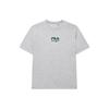 Embroidered Logo Casual Tennis Print Short Sleeve T-Shirt Men Tops Gray F11M339112FMG