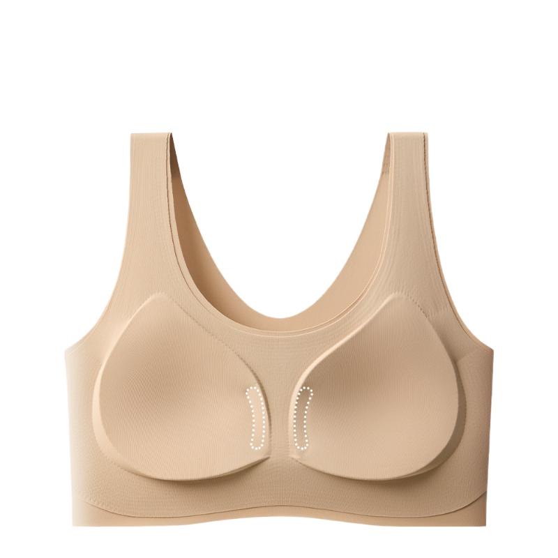 Women's Invisible Seamless Liquid Foundation Bra Underwear Female Vest Tube Top Push Up Bra M-XL