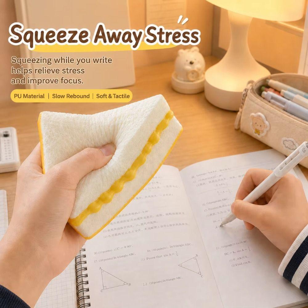 Slow Rising Sandwich Squeeze Toy Prank Decoration Sensory Fidget Bread Funny