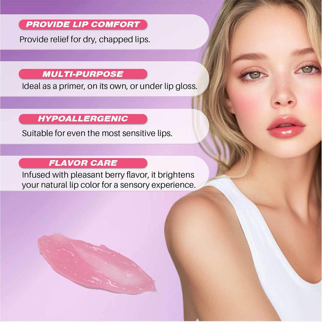 Увлажняющая маска для губ, бальзам для губ, мгновенное увлажнение, увлажняющий прозрачный краситель, успокаивающий уход за губами (Вкус ягод)