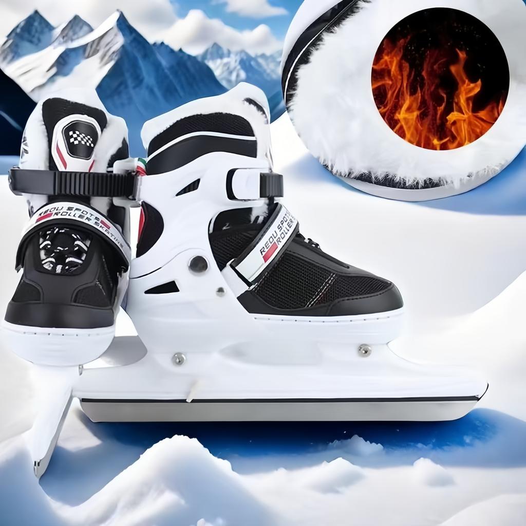 Зимние коньки студенческие бархатные конькобежные туфли