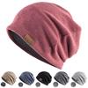 Knitted Hat Plush Lining Casual Hip Hop Super Soft Stretchy Keep Warm Solid Color Women Men Unisex Beanie Cap for Winter