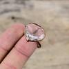Faceted White Topaz Ring Electroformed Copper Ring Natural Gemstone Jewelry Adjustable Ring Handmade Ring Electroformed Jewelry Gift For Him