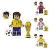 Soccer Star Series Team Building Blocks Set Small Plastic Pieces
