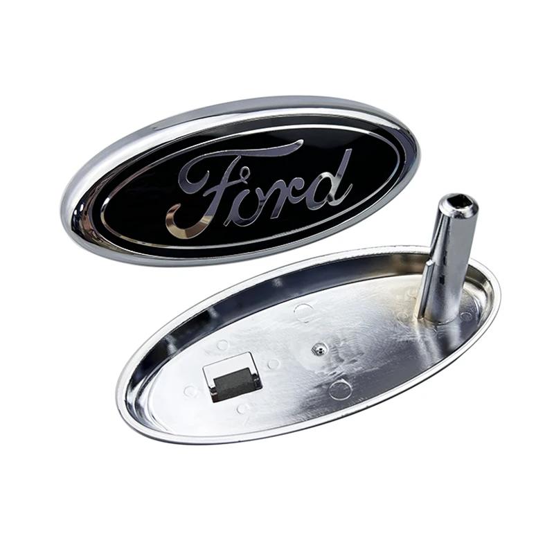 Car Sticker 14.5x6.5cm ABS Car Front Emblem Badge for Ford Focus 2 3 Mondeo Fiesta Ranger Mustang Kuga Explorer Transit Auto Acc