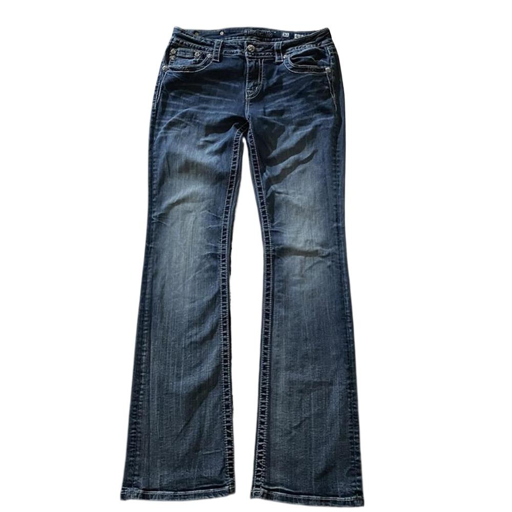 RogueWave Fashion Прямые брюки свободного кроя Весна/Осень Винтажная вышивка Алмазные джинсы