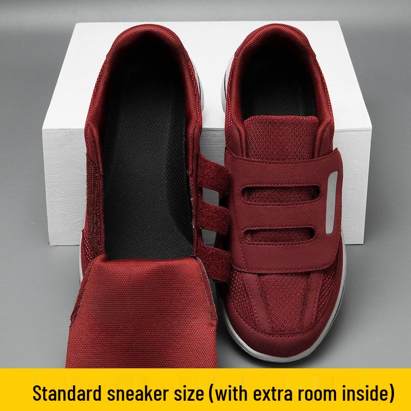 Женская обувь больших размеров для диабетиков для пожилых людей с отеками, вальгусной деформацией большого пальца стопы и широкими ногами