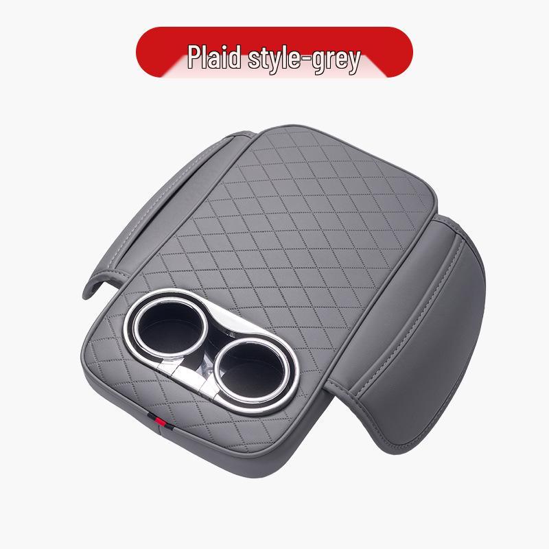 Многофункциональная кожаная накладка на подлокотник автомобиля с местом для хранения, подстаканником и защитным чехлом