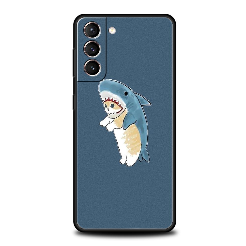 Милые Животные Мультяшный Кот Чехол Для Телефона Для Samsung Galaxy S26 Ultra S25 Plus S24 FE S23 S22 5G S21 S20 Чехол Черный Мягкий