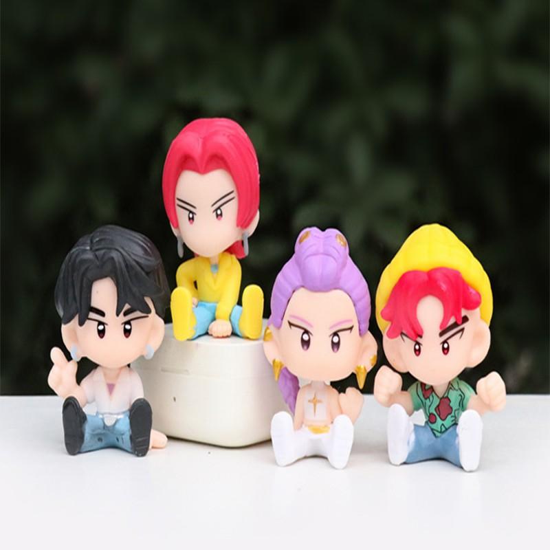 Набор из 10 шт. Фигурки Аниме Охотники на демонов Kpop Huntrix Rumi Mira Zoi Saja Мальчики Derpy Tiger Декорация для рабочего стола Модель Кукла