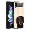Жесткий ПК чехол для телефона Samsung Galaxy Z Flip 7 6 5 4 Черная крышка для Galaxy Z Flip 3 Складной Ударопрочный Милый Мультяшный Собака Fundas