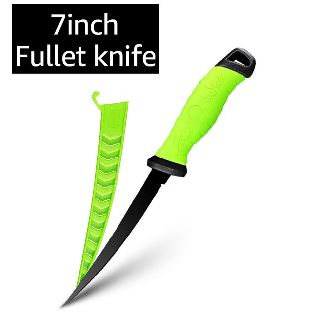 Stainless Steel Fishing Knife 5-9 Inch Knife Outdoor Kitchen Scale-scraping Knife Fillet Meat Saltwater Resistant Blade