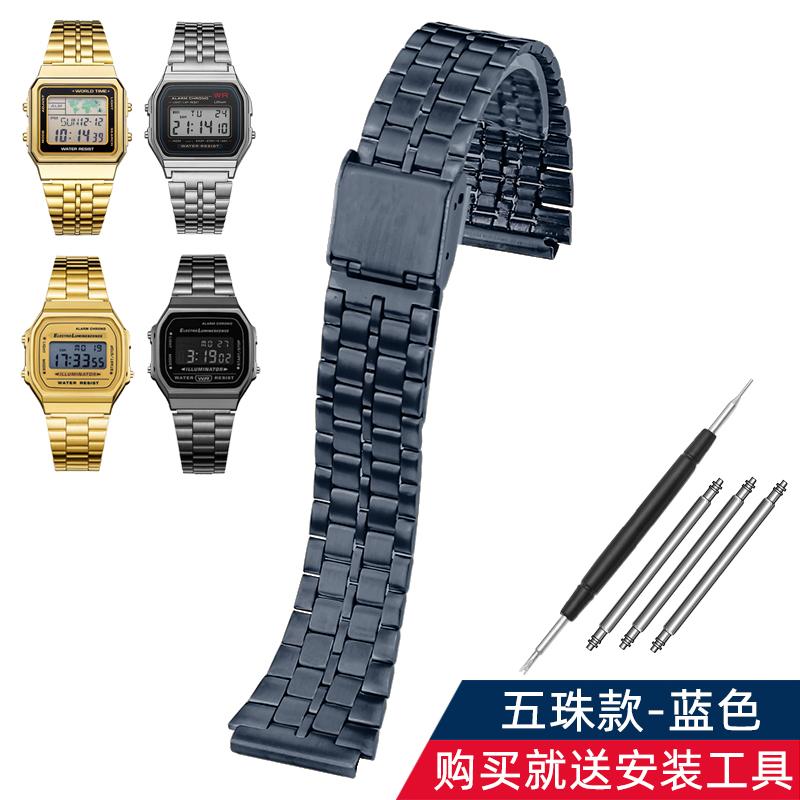 Ремешок для часов AE-1200 Для Casio AE1200 AE1300 A159 A158 A168 F91 Ретро Маленький Квадратный Нержавеющая Сталь Ремешок для Часов 18мм Мужской Браслет