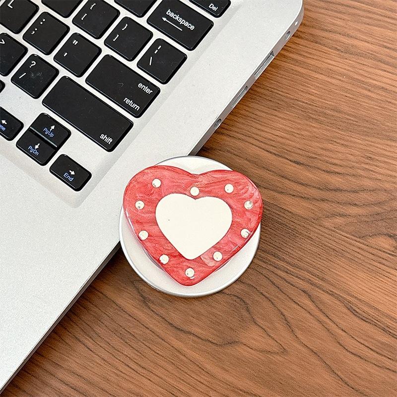 Женский Магнитный Держатель Подходит Для Magsafe Для Просмотра Сериалов, Настольный Держатель-Подушка Для Мобильного Телефона, Стразы, Зеркальная Наклейка в Форме Сердца