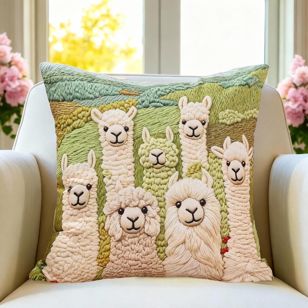 45X45Cm Pillowcase Square Cushion Cover Cute Cat Print Birthday Party Decoration For Home Sofa Bed Bedroom Living Room Decor