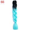 Ombre Braiding Hair Extensions 24inch 115g Synthetic Jumbo Braids Hair Fiber Pink Purple Blue Green