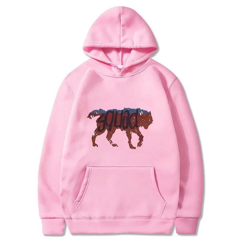 2024 Забавные Ретро Худи с Капюшоном для Мужчин Команда Волков Свитшот Потрясающий Волк Студент Старшей Школы Дикая Крутая Жизнь Странная Худи Команда Танков