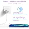 Chargeur Rapide USB C 20W avec Cable 1M, Prise Rapide Secteur USB- C Mural Alimentation Adaptateur pour Phone 12/12 Mini / 12 Pro /