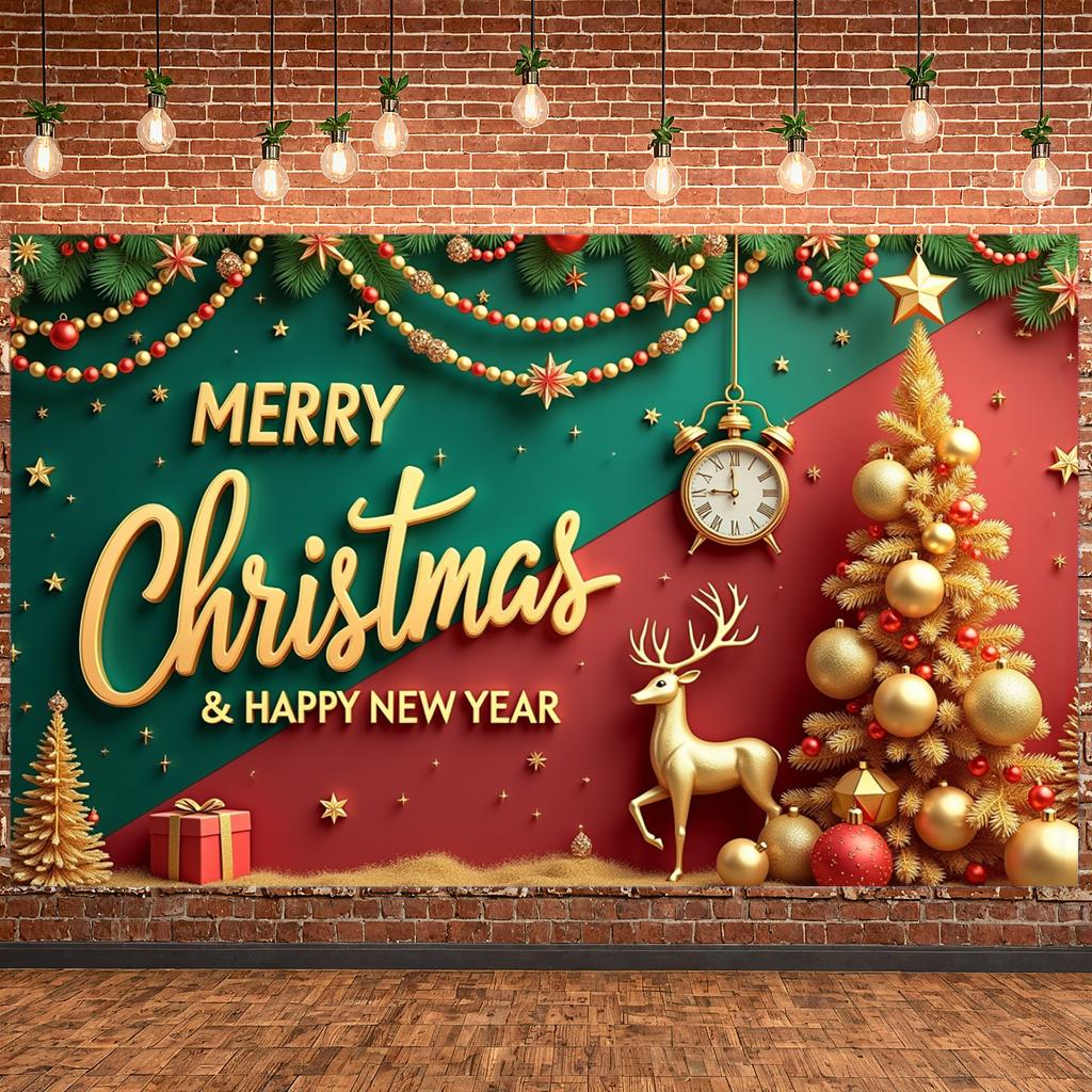 Праздничный баннер Снежная сцена Праздничный баннер Рождественский баннер Праздничный дизайн Рождественское украшение Для рождественской вечеринки Зима