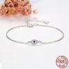 Браслет KALETINE Lucky Evil Eye, браслеты из стерлингового серебра 925 пробы для женщин, синий камень CZ, Турция, регулируемые мужские украшения KLTB099