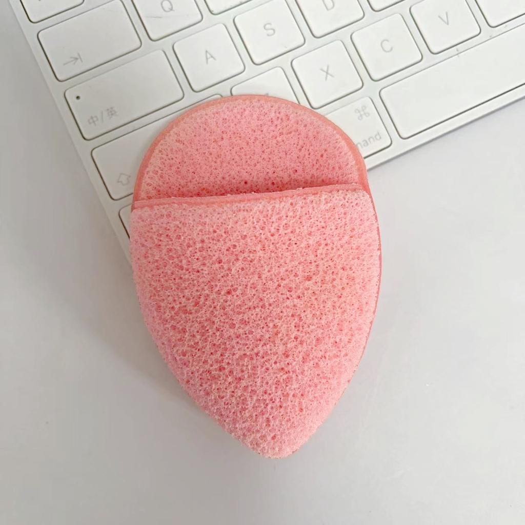 1/3/5 Pcs Face Wash Puff, Glove Type, Water Drop Shape, Reusable, Suitable For Daily Cleaning, Makeup Removal, Exfoliation, Pink